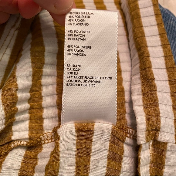 Urban Outfitters romper rib knit maize surplus stripe romper medium - Picture 11 of 13